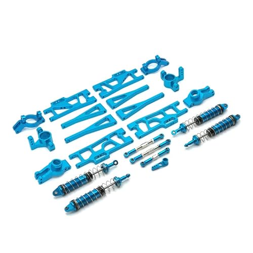 RWEQUTES for Wltoys 104009 12402-A 12409 RC Auto Teile Metall Modifikation Teile Kit Zusammenfassung(Blauw) von RWEQUTES