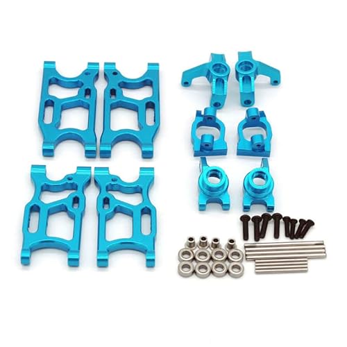 RWEQUTES for Wltoys 144001 144002 124017 124018 124019 1:14 Rc CRA Schaukel Arm Lenkung Tasse Hinterrad Sitz C Sitz kit Zubehör(Blue2) von RWEQUTES