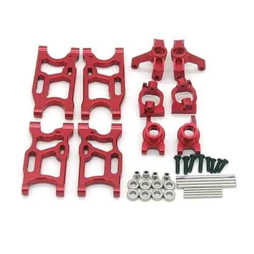 RWEQUTES for Wltoys 144001 144002 124017 124018 124019 1:14 Rc CRA Schaukel Arm Lenkung Tasse Hinterrad Sitz C Sitz kit Zubehör(Red1) von RWEQUTES