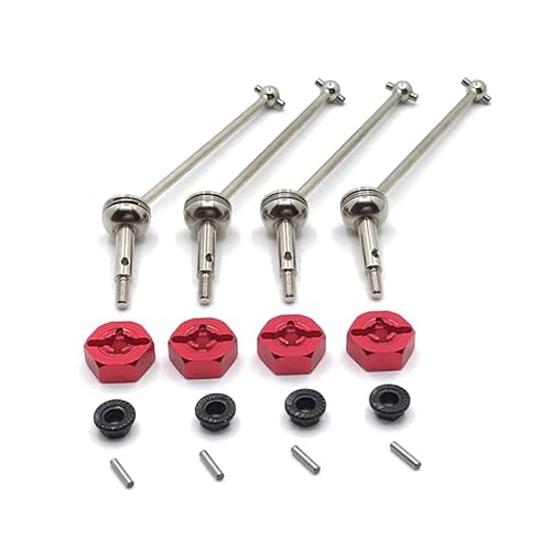 RWEQUTES for Wltoys 144010-01 02 124016-17-18 124019 RC Auto Teile CVD koppler(Rood) von RWEQUTES