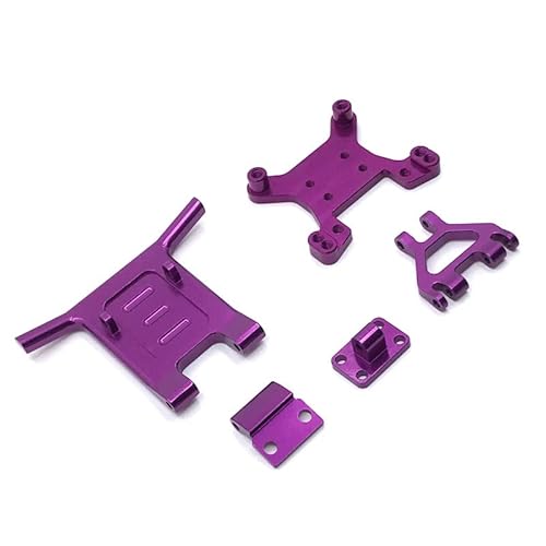 RWEQUTES for Wltoys 144010 144001 124017 16 18 19 RC Auto Metall Front Stoßdämpfer Schutz Bar(Purple) von RWEQUTES