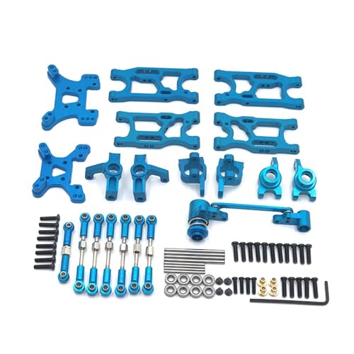 RWEQUTES for Wltoys 144010 144001 144002 124017 124019 124007 RC Auto ersatzteile Upgrade Metall Teile(Blauw) von RWEQUTES