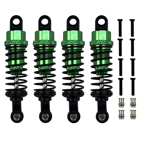 RWEQUTES for Wltoys A959 Metall Stoßdämpfer Dämpfer for Wltoys A959 A959-B A949 A969 A979 K929 1/18 RC Auto Upgrades Teile zubehör(4pcs Green) von RWEQUTES