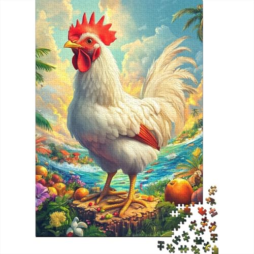 Hahn Puzzles 1000-teilige Schwer Puzzle Spielzeug Lernspiel Impossible Herausforderungsspielzeug Für Erwachsene Und Kinder in Bewährter 1000pcs (75x50cm) von RWOODSRTR