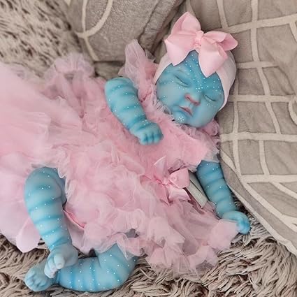 RXDOLL 20 Zoll 50CM Avatar Reborn Baby Puppe Realistische Weiche Tuch Körper Handgemachte 3D gemalte Haut Schlafen Real Life Neugeborene Baby Puppe Spielzeug Geschenke von RXDOLL