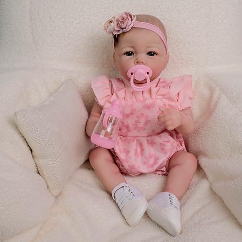 RXDOLL 50,8 cm realistische Reborn Babypuppen Vinyl Ganzkörper Silikon Mädchen Lebensechte Neugeborene Puppe Wasserdicht Anatomisch Korrekt Babypuppen Spielzeug für Kinder oder Sammler von RXDOLL