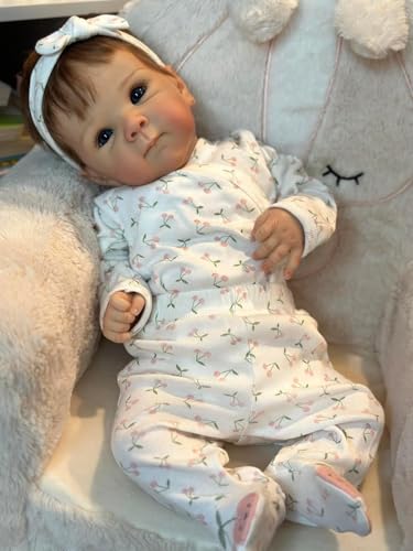 RXDOLL Realistische Reborn Babypuppen 50,8 cm Sweet Smile Neugeborene Babypuppen Junge Lebensechte Reborn Babys, die echt aussehen Babypuppe mit blauen Augen für Kinder ab 3 Jahren oder Sammler von RXDOLL