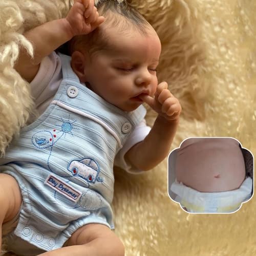 RXDOLL Realistische Silikonpuppen aus Vinyl für Jungen, 45,7 cm (18 Zoll), Neugeborene Babypuppen, die aus echtem Silikon aussehen, anatomisch korrekte Puppe von RXDOLL