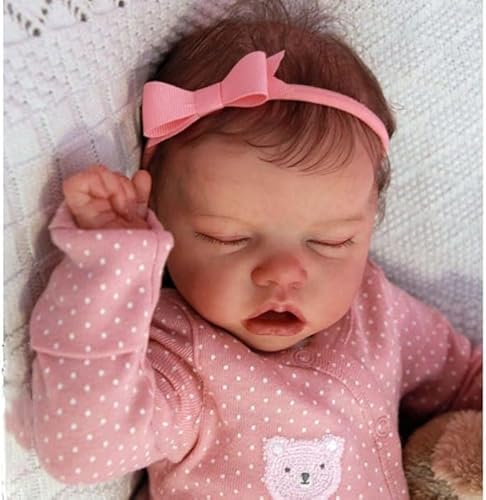 RXDOLL Reborn Baby Dolls Girl Quinbee 19 Zoll Realistische Neugeborene Puppen sehen realistisch und niedlich aus Babypuppen mit bemalten Haaren, weiche Puppen für Kinder ab 3 Jahren von RXDOLL