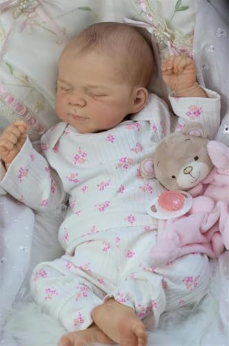 RXDOLL Reborn Baby Dolls Pascale 45.7 cm Sleeping Realistic Newborn Dolls That Look Real Soft Body Weighted Baby Doll Poseable Life Like Reborn Doll with Painted Hair RXDOLL Reborn Baby Dolls Pascale 45.7 cm Sleeping Realistic Newborn Dolls That Look Real Soft Body Weighted Baby Doll Poseable Life Like Reborn Doll with Painted Hair von RXDOLL