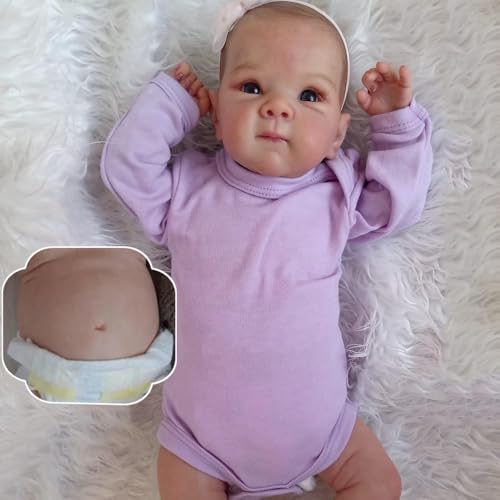 RXDOLL Reborn Babypuppen aus Vinyl, Ganzkörper-Silikon-Puppe für Mädchen, realistische Ganzkörper-Puppe aus Silikon, Neugeborene, Mädchen, anatomisch korrekte Puppe, Bettie von RXDOLL