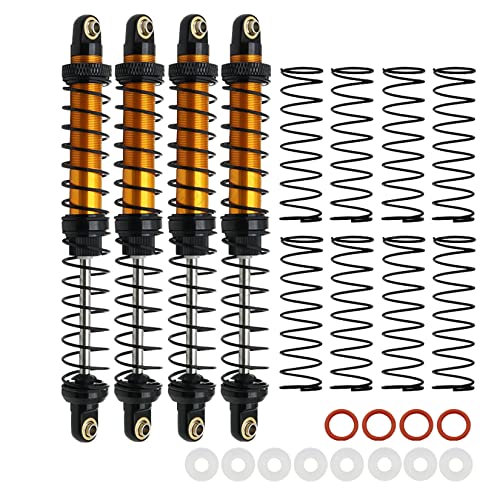 RXZIXYL Metall 70mm 80mm 90mm 100mm 110mm 120mm Stoßdämpfer Öldämpfer für 1/10 RC Crawler Auto Axial SCX10 AXI03007 RBX10 D90 TRX4 (Orange 120mm) von RXZIXYL