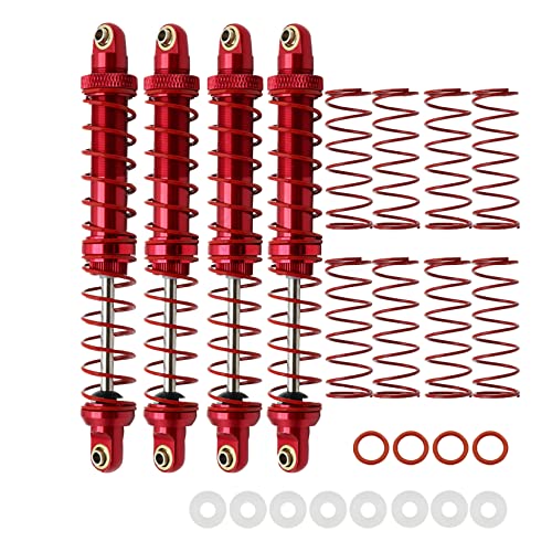 RXZIXYL Metall 70mm 80mm 90mm 100mm 110mm 120mm Stoßdämpfer Öldämpfer für 1/10 RC Crawler Auto Axial SCX10 AXI03007 RBX10 D90 TRX4 (Red 100mm) von RXZIXYL