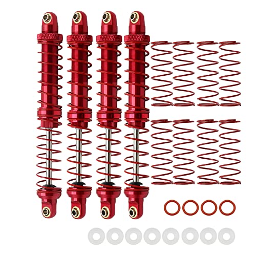 RXZIXYL Metall 70mm 80mm 90mm 100mm 110mm 120mm Stoßdämpfer Öldämpfer für 1/10 RC Crawler Auto Axial SCX10 AXI03007 RBX10 D90 TRX4 (Red 110mm) von RXZIXYL