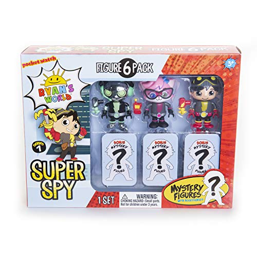 RYAN'S WORLD 200066.006 Ryan’s World 6 Pack Super Spy Figuren, 6 Stück von RYAN'S WORLD