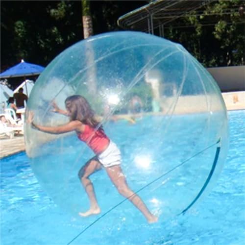 Aufblasbarer Wasserball aus PVC/TPU, Wasserballon mit Reißverschluss, für Strände, kommerzielle Spielgeräte, 2 m, transparent von RYMMKOP