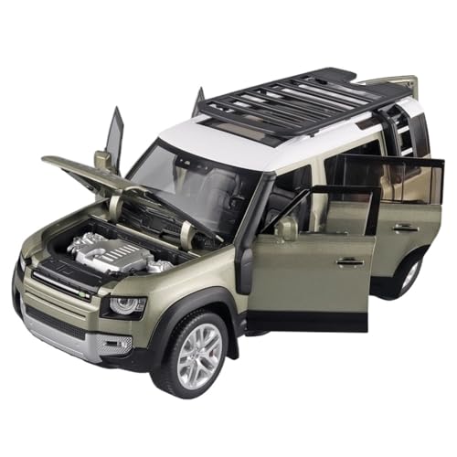 For 1/18 Defender Stoßdämpfer Simulation Modell Auto Legierung Tür Öffnung Sound Und Licht Lenkung Spielzeug Auto Sammlung Ornamente(Grün) von RYUEXING