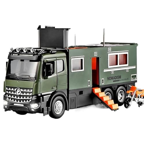 For 1/18 Norma Disen RV Simulation Legierung Lenker Sound Und Licht Tür Öffnung Funktion Spielzeug Auto Modell Sammlung Ornamente(Grün) von RYUEXING