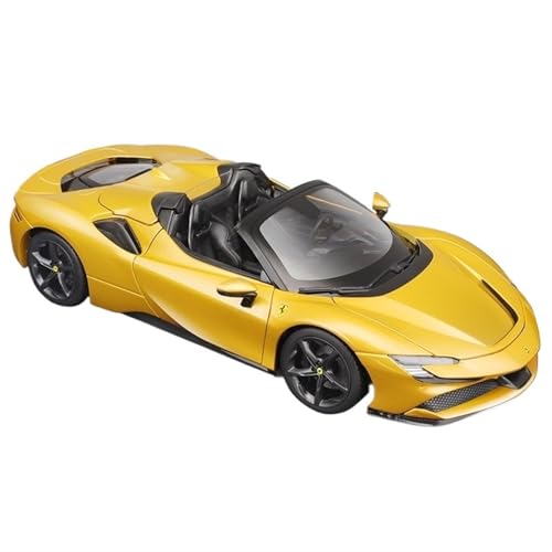 For 1/18 SF90 Convertible Sportwagen Simulation Modell Auto Legierung Tür Öffnung Sound Und Licht Lenkung Spielzeug Auto Sammlung Ornamente(Gold) von RYUEXING