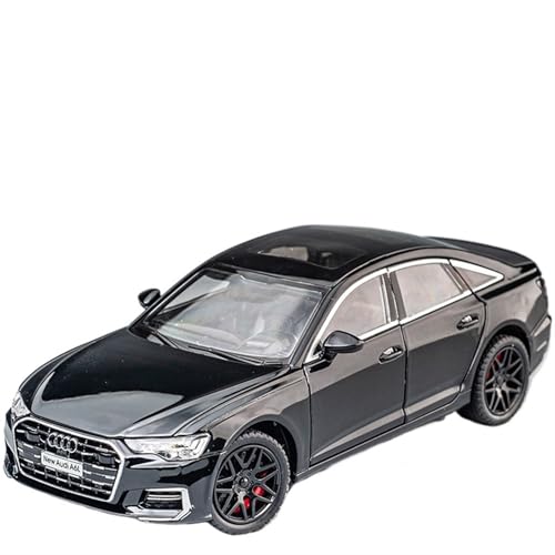 For 1/24 A6L 55 Simulation Liga Spielzeug Auto Sammlung Modell Auto Ornamente Sound Und Licht Funktion Zurückziehen (Schwarz) von RYUEXING