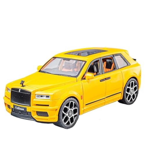 For 1/24 BB Simulation Legierung Spielzeug Auto Sammlung Modell Auto Ornamente Sound Und Licht Funktion Zurückziehen(Yellow) von RYUEXING