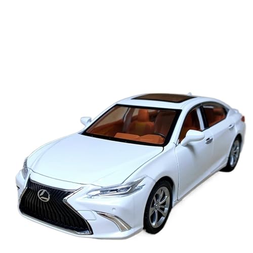 For 1/24 ES300 Simulation Sound Und Licht Spielzeug Auto Metall Auto Modell Sammlung Ornamente(White) von RYUEXING