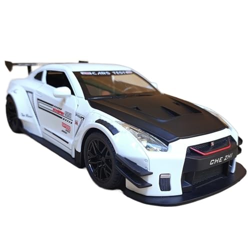 For 1/24 Gtr35 Simulation Türöffnung Sound Und Licht Spielzeug Auto Modell Auto Metall Sammlung Ornamente (White) von RYUEXING