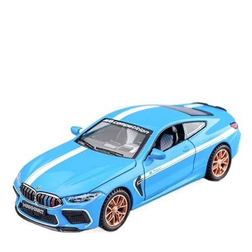 For 1/24 M8 Simulation Liga Spielzeug Auto Sammlung Modell Auto Ornamente Sound Und Licht Funktion Zurückziehen (Blau) von RYUEXING