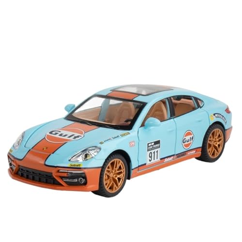 RYUEXING for 1/24 Palamera Racing Version des Legierungs-Sportwagen-Simulationsauto-Spielzeugmodells Öffnen Sie Die Tür Sound Und Licht Lenkung Stoßdämpfung Auto-Sammlung Ornamente(Blue) von RYUEXING