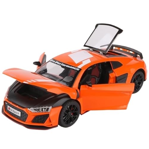 For 1/24 R8 Alloy Automodel Große Sportwagen Spielzeug Auto Simulation Automodel Metall Sammlung Ornamente(Orange) von RYUEXING