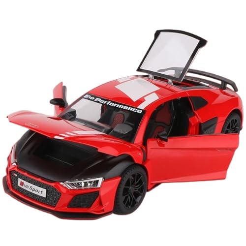 For 1/24 R8 Alloy Automodel Große Sportwagen Spielzeug Auto Simulation Automodel Metall Sammlung Ornamente(Rot) von RYUEXING