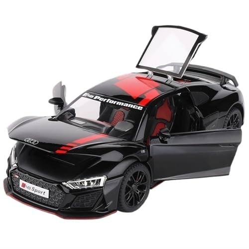 For 1/24 R8 Alloy Automodel Große Sportwagen Spielzeug Auto Simulation Automodel Metall Sammlung Ornamente(Schwarz) von RYUEXING