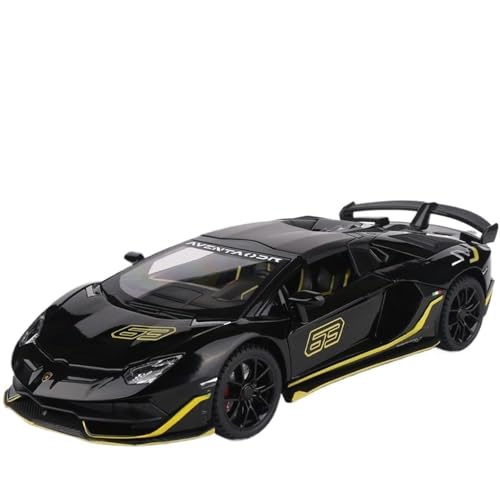 For 1/24 SVJ Alloy Auto Modell Sportwagen Spielzeug Ornamente Große Auto Modell Geschenk(Black) von RYUEXING