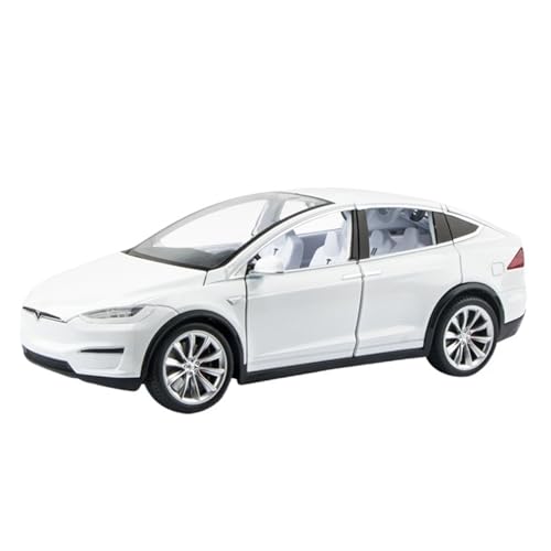 For 1/24 X Neue Energie Legierung Simulation Auto Spielzeug Modell Türöffnung Sound Und Licht Lenker Stoßdämpfung Auto Sammlung Ornamente(White) von RYUEXING