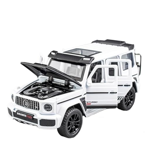 For 1/32 700 Sport Utility Vehicle Simulation Liga Spielzeug Auto Sammlung Modell Auto Ornamente Sound Und Licht Funktion Zurückziehen (White) von RYUEXING