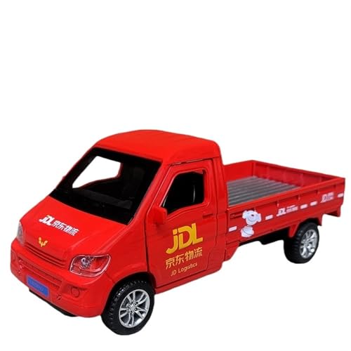 For 1/32 Kinder-Post-Express-LKW Kleiner LKW Zink-Aluminium-Transport-Pick-up-LKW-Simulation Wuling-Autosimulation Legierung Türöffnungsgeräusch Und Licht Lenkung Junge Spielzeugauto-Sammlung Ornament von RYUEXING