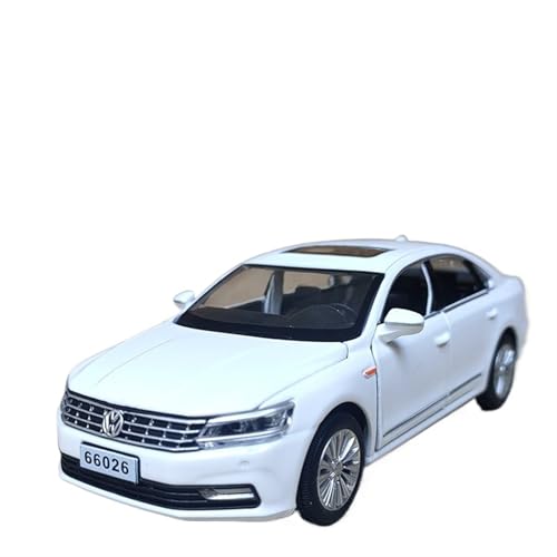 For 1/32 Passat Simulation Türöffnung Sound Und Licht Spielzeug Auto Modell Auto Metall Sammlung Ornamente (White) von RYUEXING