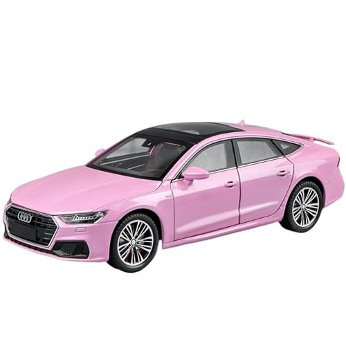 For 1:24 A7 Alloy Car Replica Realistische Business Auto Auto Modell Kollektion Ornamente Geburtstagsgeschenk (Pink) von RYUEXING