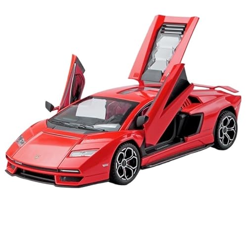 For 1:24 Countach LPI800-4 Simulation Legierung Spielzeug Auto Sportwagen Modell(Rot) von RYUEXING