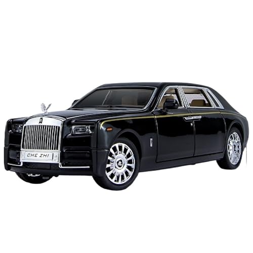 For 1:24 Phantom Alloy Car Model Big Alloy Toy Car Simulation Car Model Ornament(Black) von RYUEXING