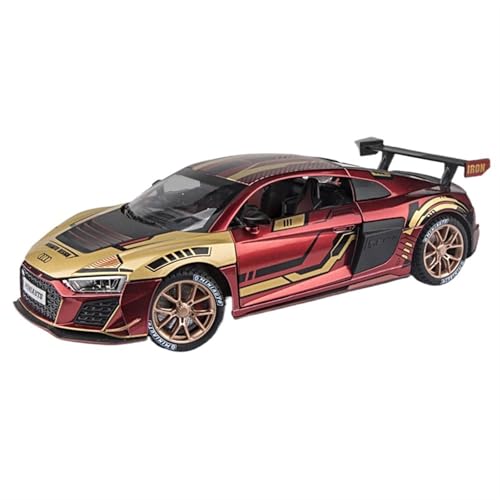 For 1:24 R8 Iron Man Version Sportwagen Modell Simulation Legierung Spielzeug Auto Rennwagen Modell Ornamente von RYUEXING