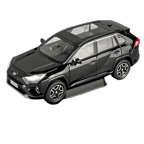 For 1:24 RAV4 Simulation Auto Modell Kinder Legierung Spielzeug Auto Geländewagen Junge Geschenk Sammlung Ornamente(Black) von RYUEXING