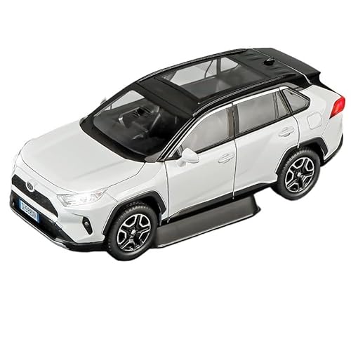 For 1:24 RAV4 Simulation Auto Modell Kinder Legierung Spielzeug Auto Geländewagen Junge Geschenk Sammlung Ornamente(White) von RYUEXING