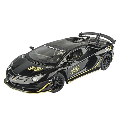 For 1:24 SVJ63 Supercar Simulation Auto Modell Metall Legierung Spielzeug Auto Geschenk(Black) von RYUEXING