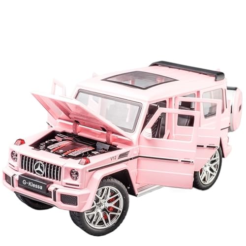 For The Big G Alloy Model Auto 1:24 Big G63 Off-road Boy Gift Alloy Spielzeug Auto Simulation Auto Modell(Pink) von RYUEXING