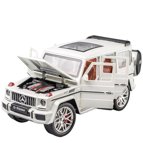 For The Big G Alloy Model Auto 1:24 Big G63 Off-road Boy Gift Alloy Spielzeug Auto Simulation Auto Modell(White) von RYUEXING