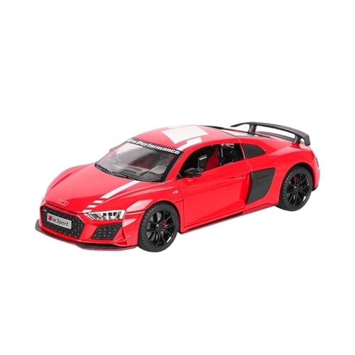 Maßstab 1:24 Geeignet Für Simulation R8 Coupé Legierung Automodel Metall Automodel Freund Geschenk Spielzeug Ornamente(Rot) von RYUEXING