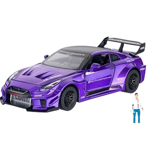 Maßstab 1:32 Sportwagen geeignet Automodell Metall Legierung Autoschmuck Für Modellsimulation Auto(Purple) von RYUEXING