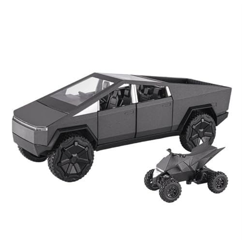 RYUEXING For 1/24 Cyberra Pickup Truck Simulation Legierung Lenkung Sound Und Licht Öffnungsfunktion Tür Spielzeug Modell Auto Ornamente Sammlung (Grau) von RYUEXING