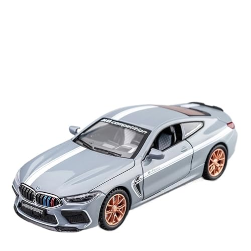 RYUEXING For 1/24 M8 Simulation Liga Spielzeug Auto Sammlung Modell Auto Ornamente Sound Und Licht Funktion Zurückziehen (Grau) von RYUEXING